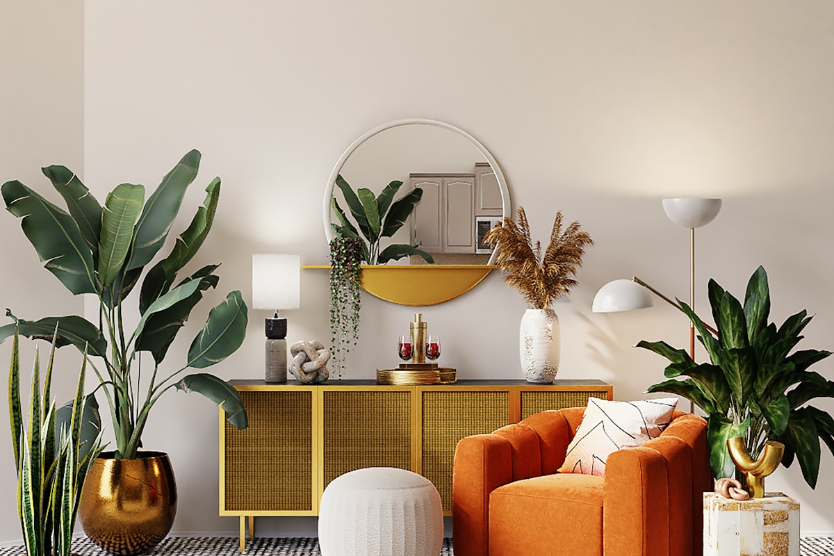Warm living room with natural light and inviting seating